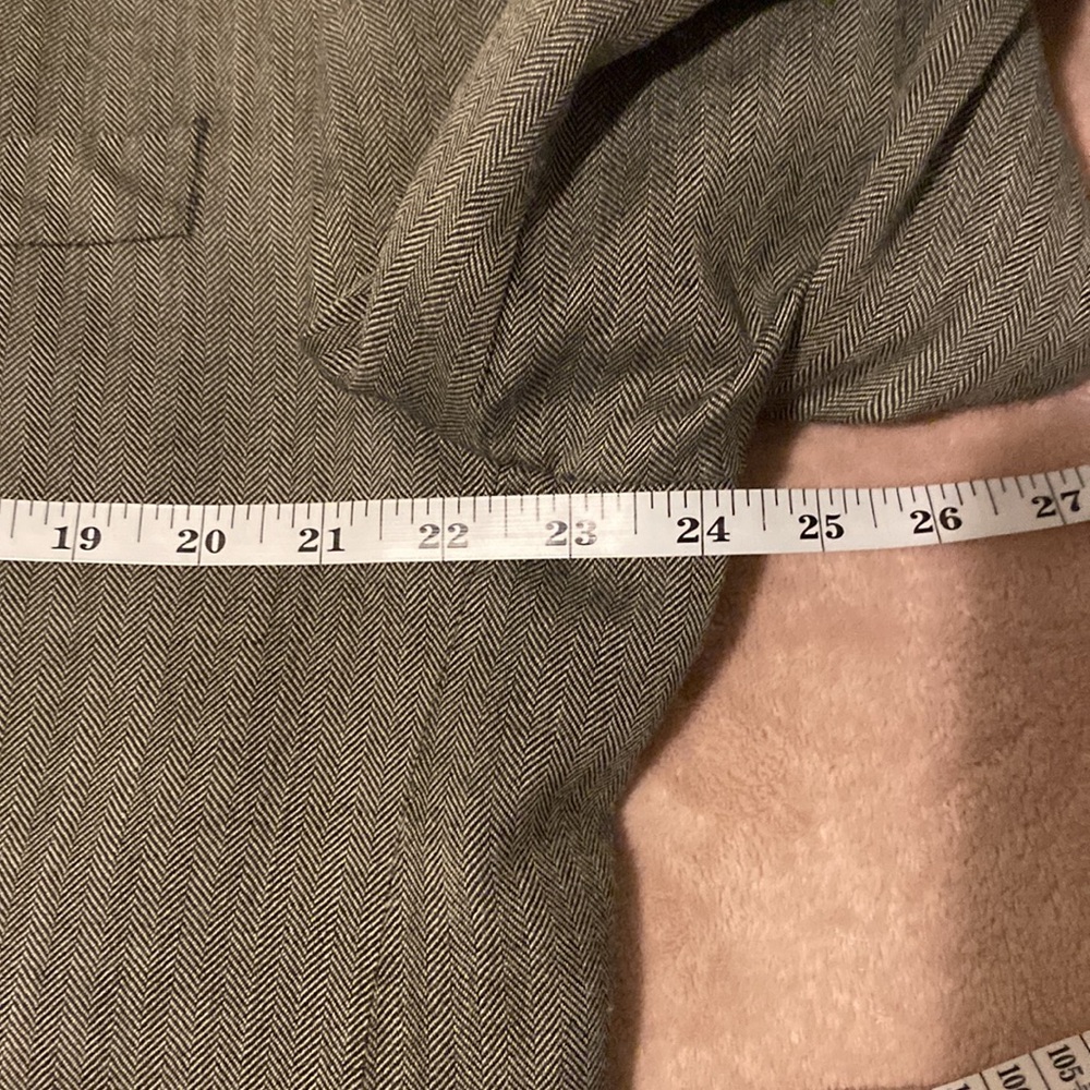 Lauren by Ralph Lauren Men Herringbone Silk & Wool 46R Blazer - Picture 10 of 14
